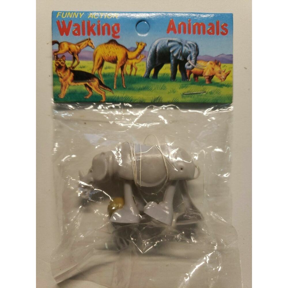 Vintage Ramp Walker Header Toy Old Vending Stock New Old Stock Sm Rhino